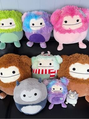 Lot of Bigfoot and Yeti Squishmallows